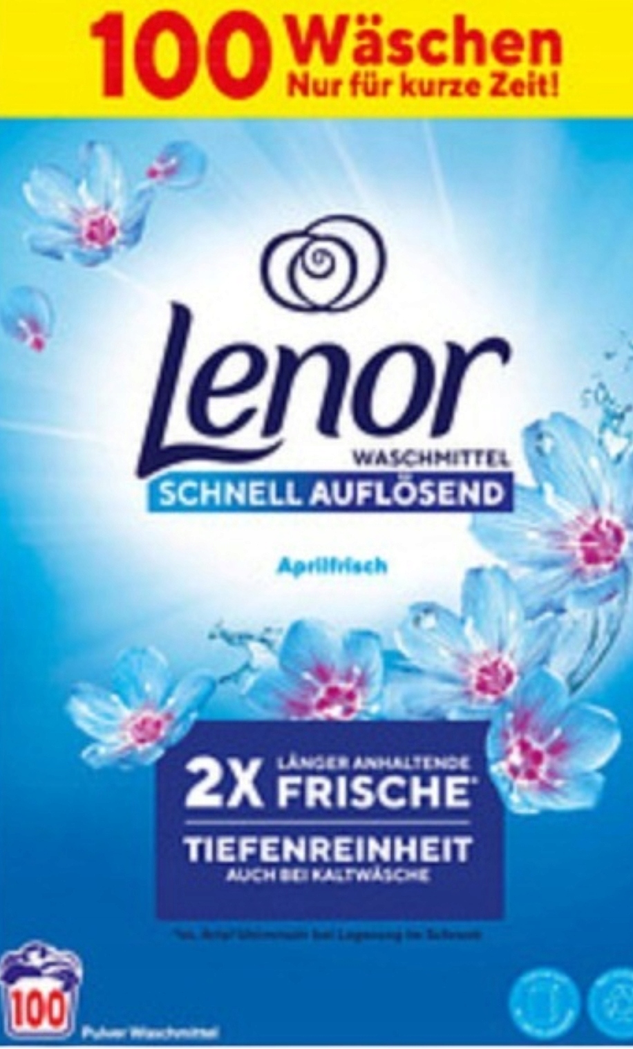 Levně Lenor 4in1 prací prášek universal aprilfresch 100 praní 6 kg z Německa