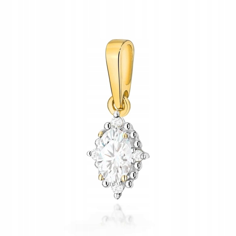 Zlatý Přívěsek S Laboratorním Diamantem 0,25 Ct
