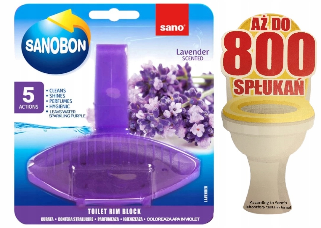 

Sano Bon Zawieszka do Wc 5w1 Lavender 800 Spłukań