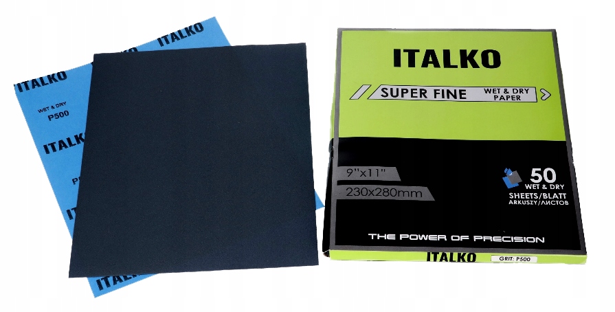 ITALKO PAPIER ŚCIERNY WODNY NA MOKRO P500 Marka Italko
