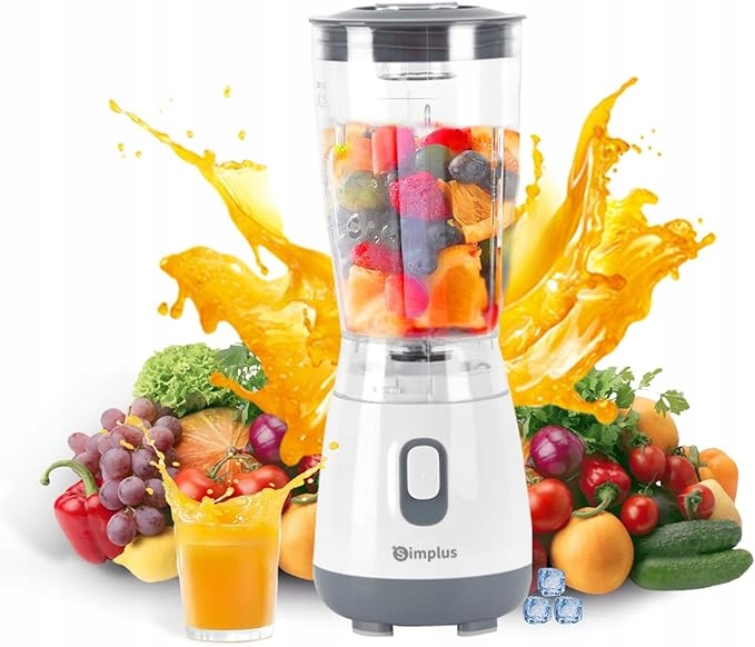 Prenosný Mixér Simplus 2 v 1 600 ml Simplus LLJH004GY00 Biely šedý