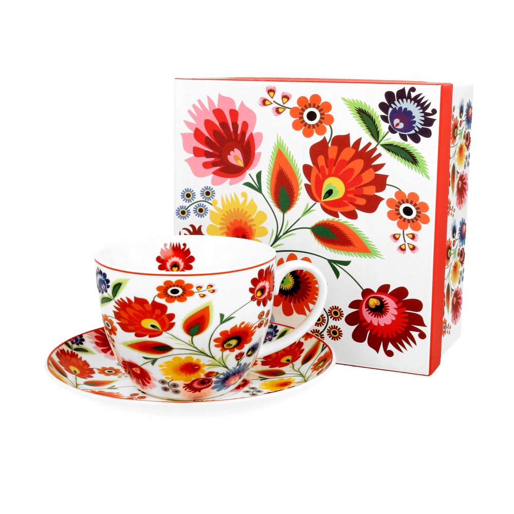 

Filiżanka ze Spodkiem porcelanowa kawy Duo 470 ml
