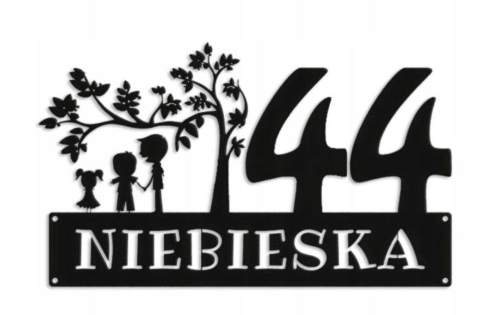 Číslo Na Dom 60 cm Tabuľa Adresa Ocel 2 mm Ulica Modrá