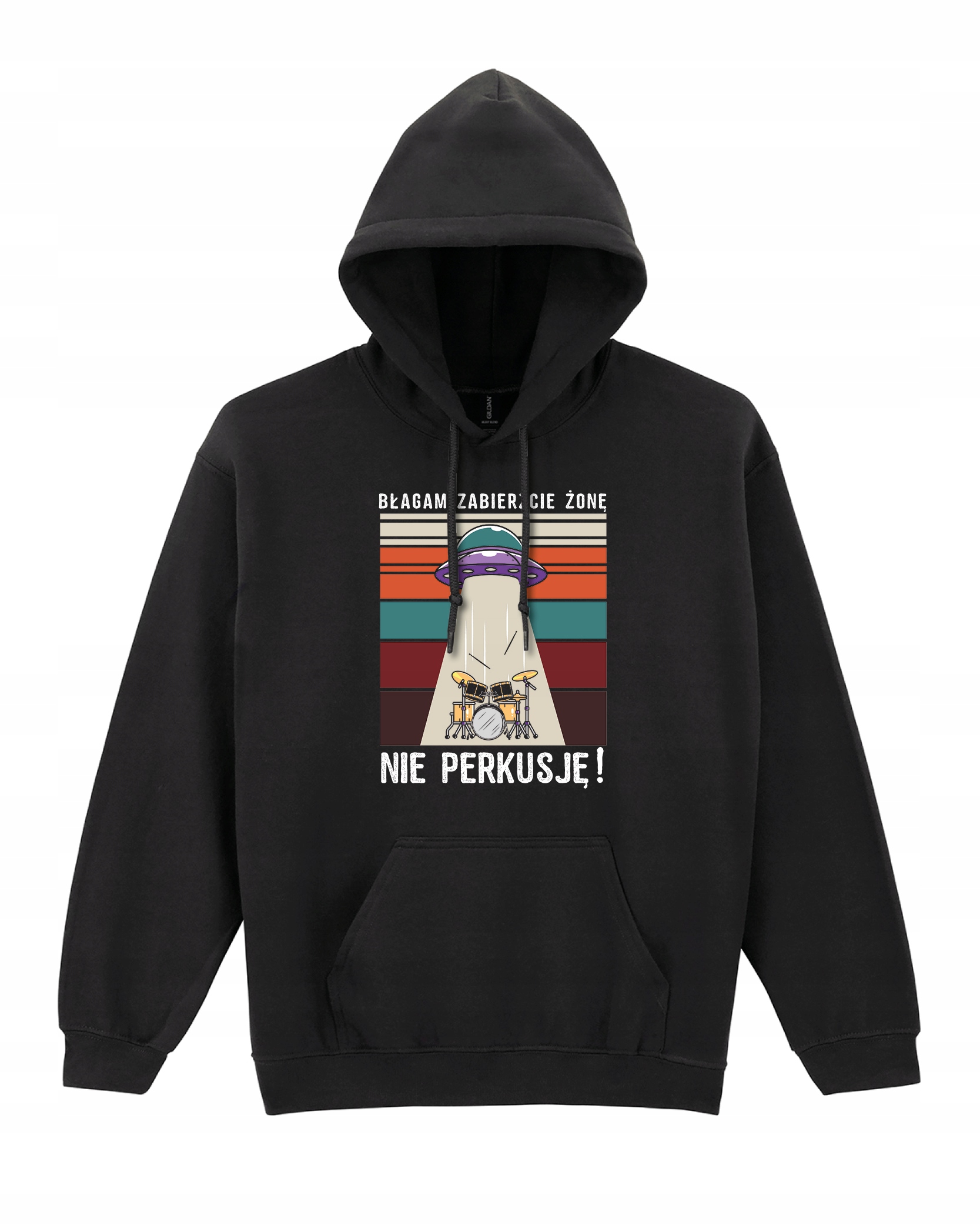 Mikina Prosím vezměte si manželku bez bubnování Směšná pro manžela Černá M