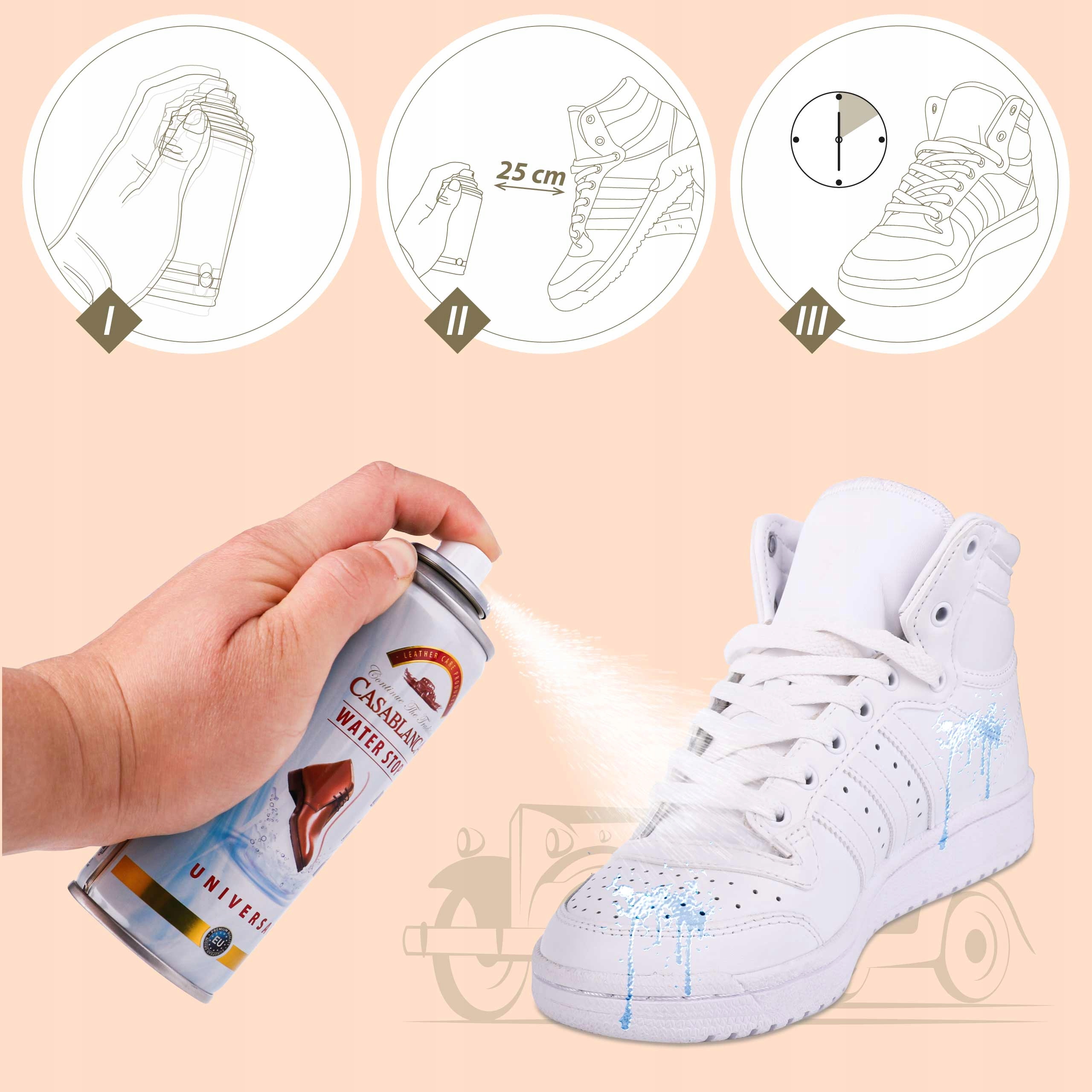 Casablanca zestaw impregnat do butów 4 x 160 ml Funkcje ochrona przed wilgocią