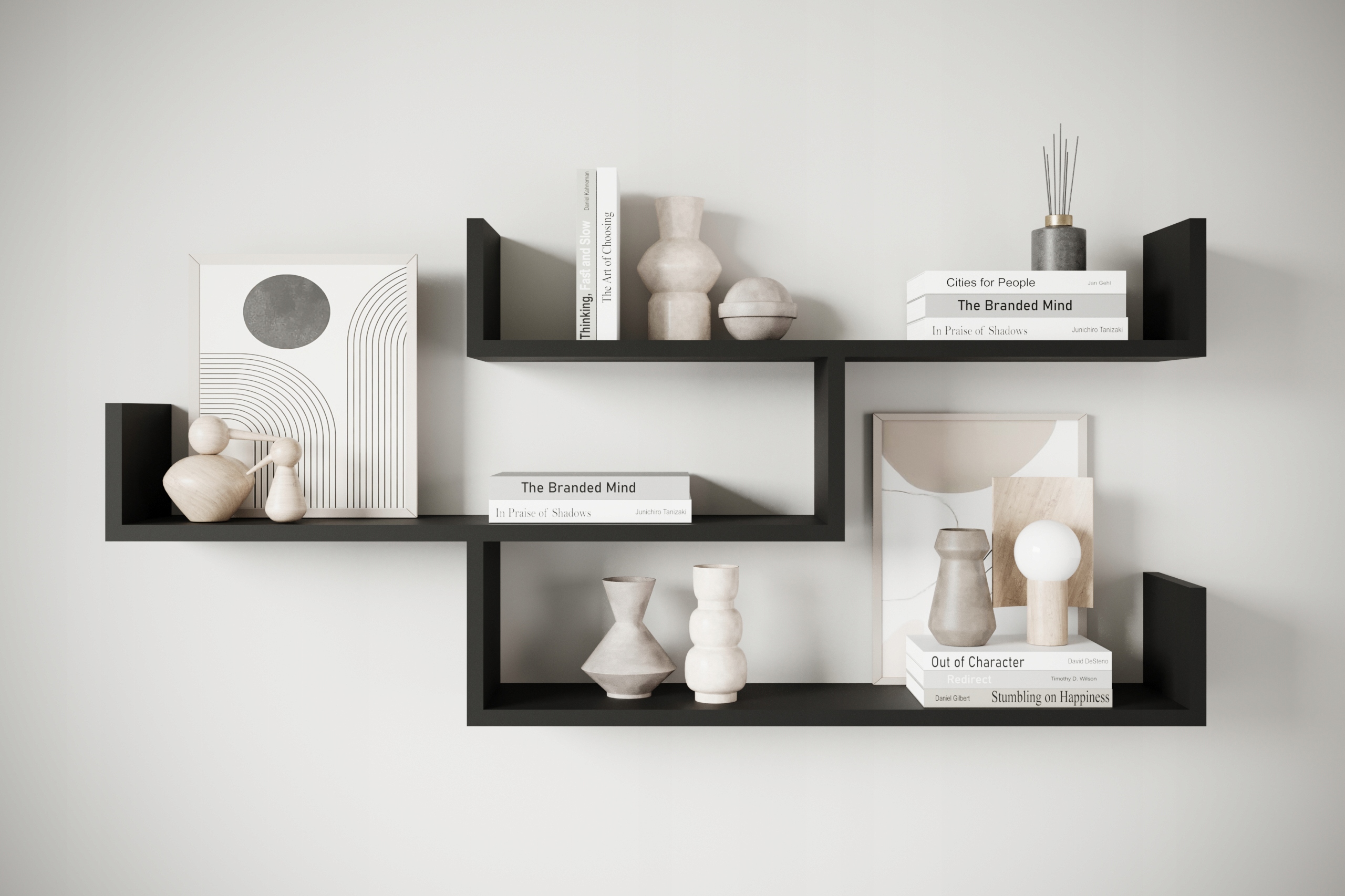 Półka wisząca TRIO 003 Czarny Grafit Marka KING-Meble