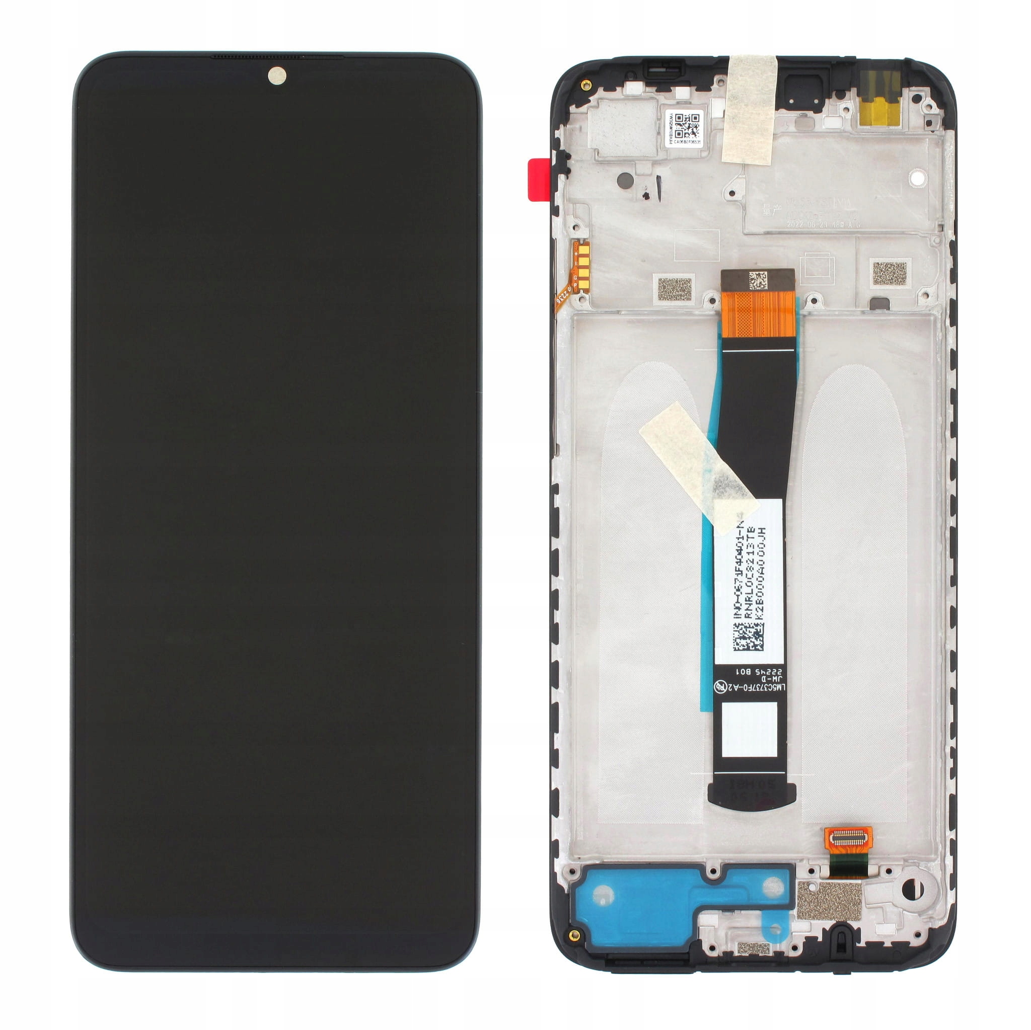 Org LCD displej Xiaomi Redmi 10C Černý (black) S Rámečkem
