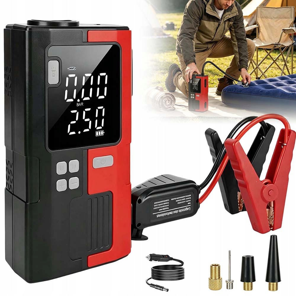 Zariadenie Na Štartovanie Jump Starter Booster 6000 Mah Powerbanka Do Auta