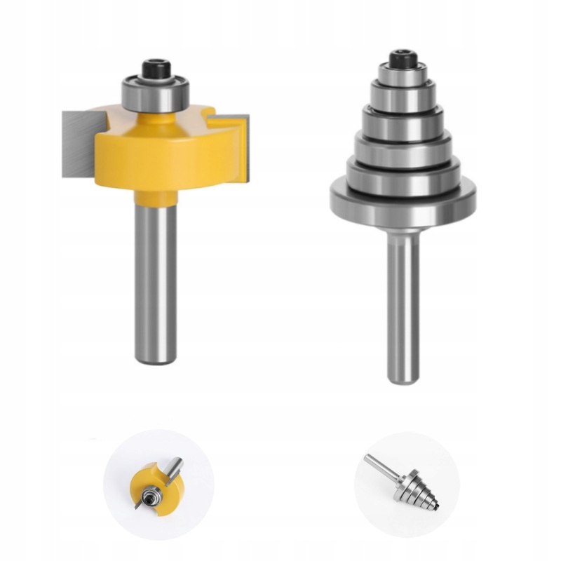 FREZ STOLARSKI DO DREWNA TYP T ROWKUJĄCY Z 6SZT ŁOŻYSKIEM SZYBKOTNĄCY 8MM