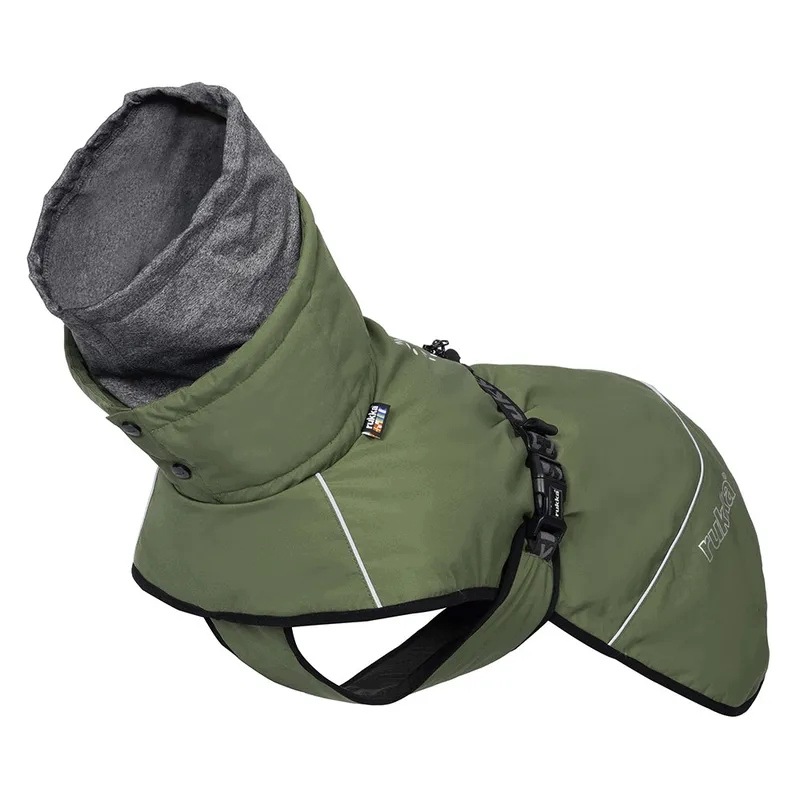 Kabát pro psa do mokrého a chladného počasí Rukka Warmup 35 cm Olivový