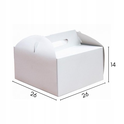 

Karton Pudełko Na Tort 26x26x14 Biały