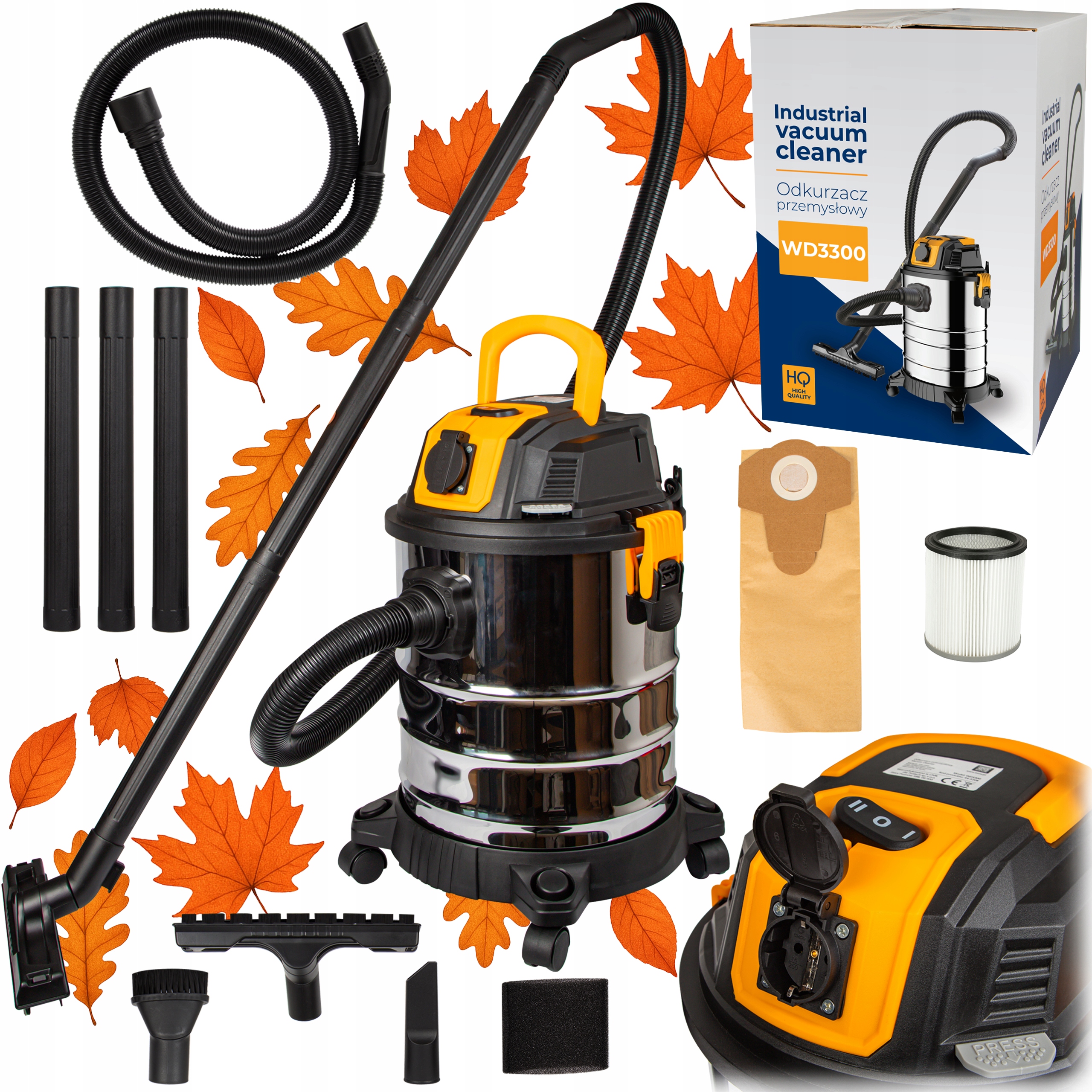 Záhradný Vysávač Na Lístie, Fúkač, Silný, Elektrický, 3300 W