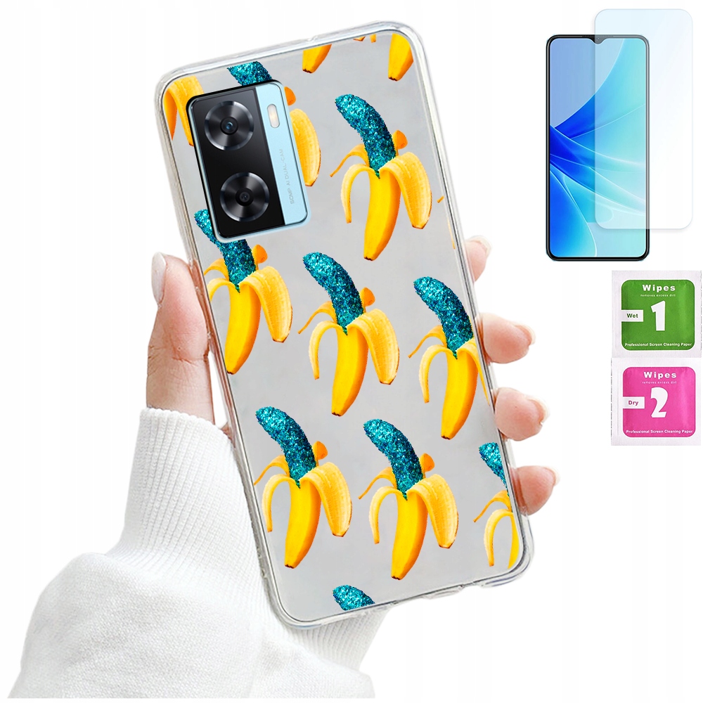 

Etui Silikonowe Grafika Szkło 9H do Oppo A57s