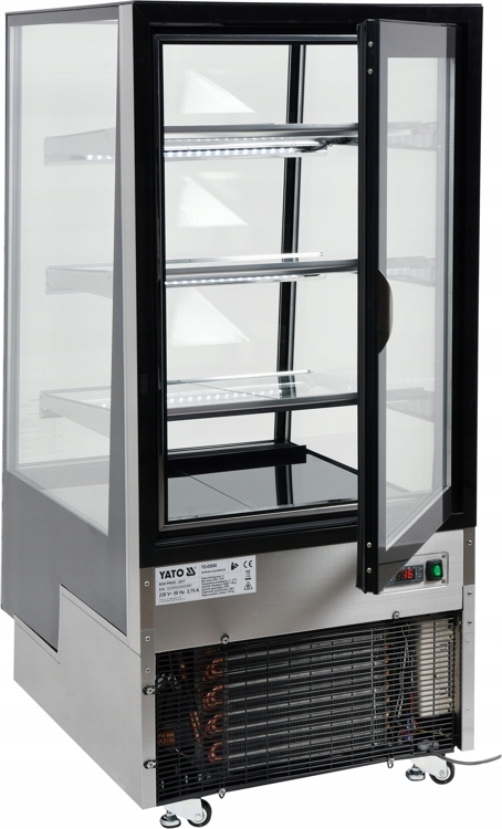 WITRYNA CHŁODNICZA NA CIASTA DESERY 300L CZARNA Klasa efektywności energetycznej A