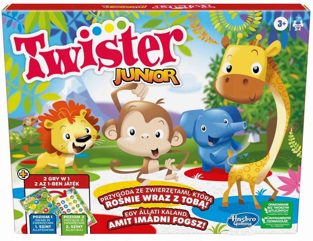 

Hasbro Gra Twister Junior Plansza ze zwierzątkami