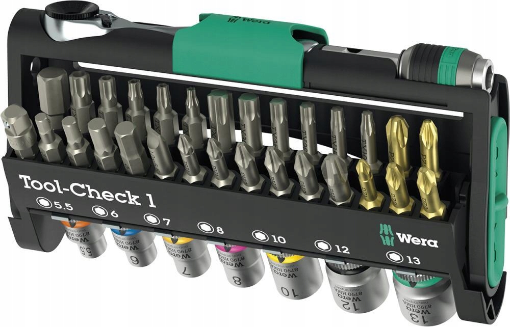 Sada Wera bitů a nástavců s ráčnou Tool-Check 38-dílná