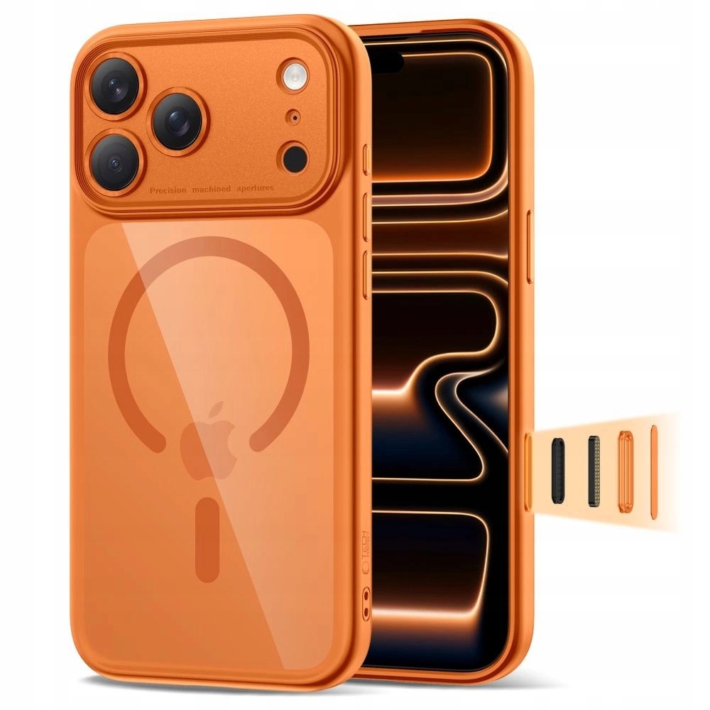 Etui Tech-Protect Magpeak Magsafe CC na iPhone 17 Pro Max przezroczysto-p
