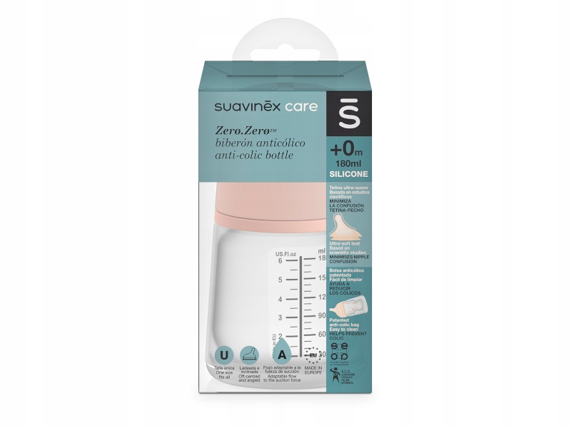 

Butelka Zero Regulowany Przepływ 180 ML A Suavinex