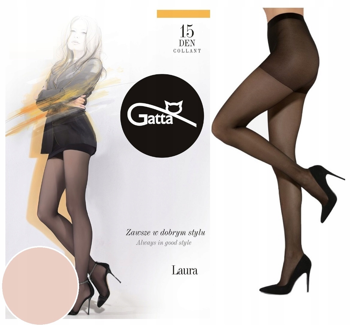 

Rajstopy Gatta Laura 15 den lycra, Natural 5-XL