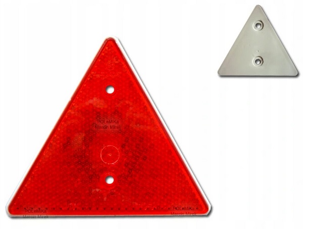 

Odblask Trójkat otwory odblaskowy przyczepy lawety