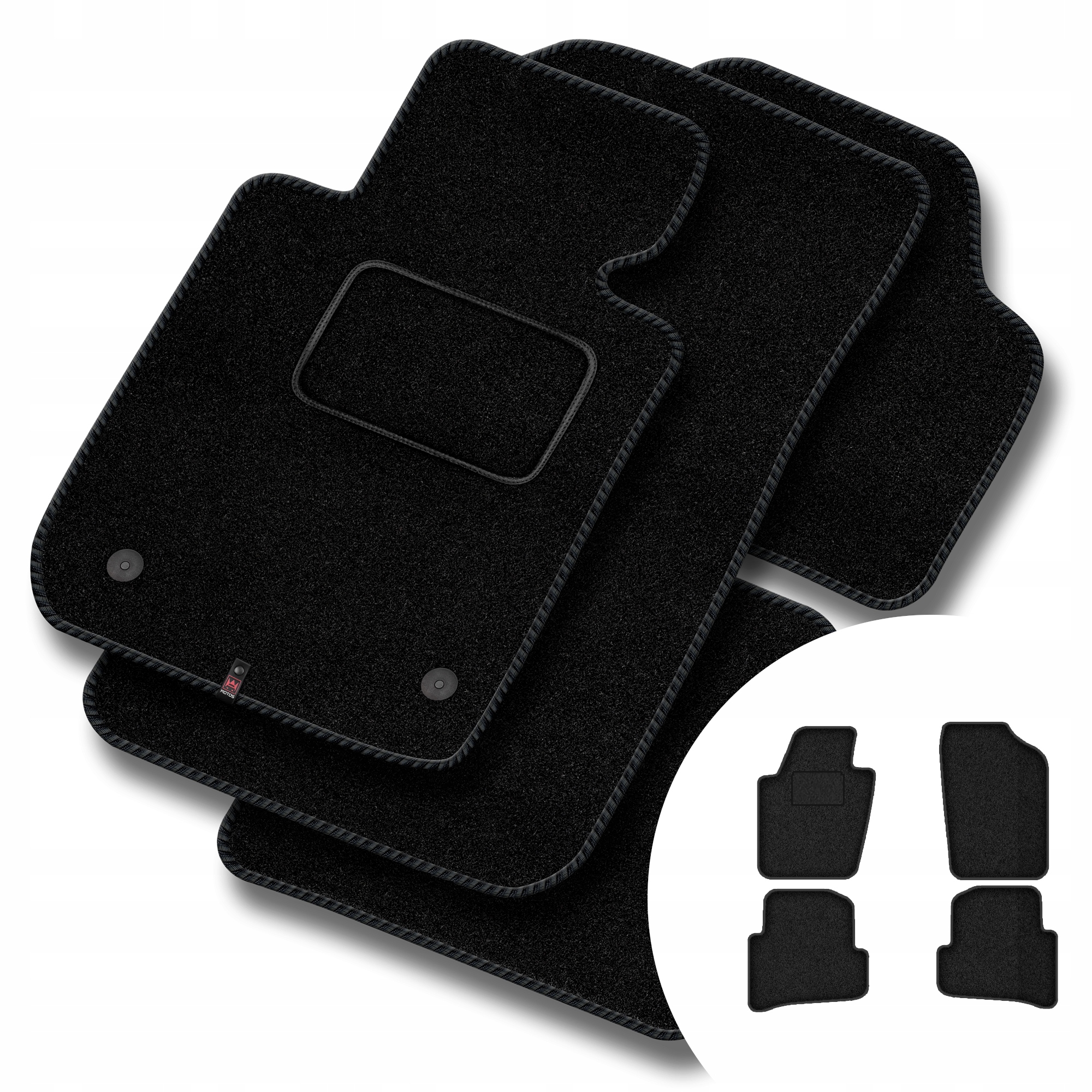 Velurové koberce Streak pro Seat Ibiza IV 2008-2017