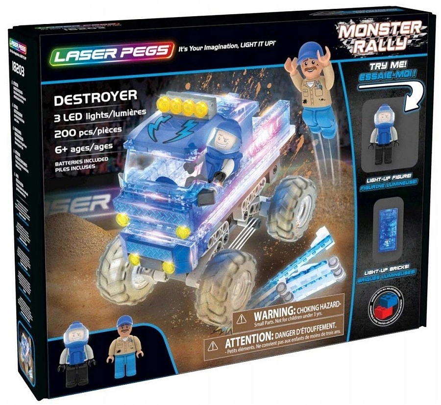 

Monster Truck Destroyer Laser Pegs klocki Led