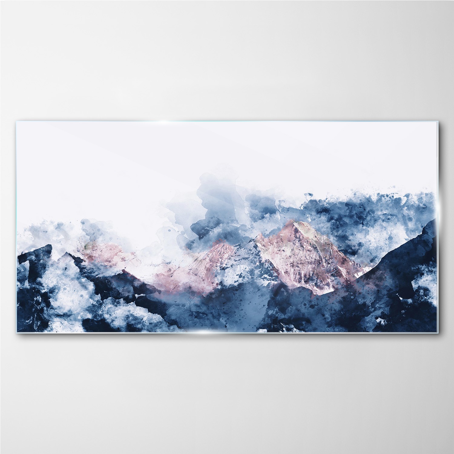 

Szklany obraz na ścianę Akwarela góry 140x70 cm