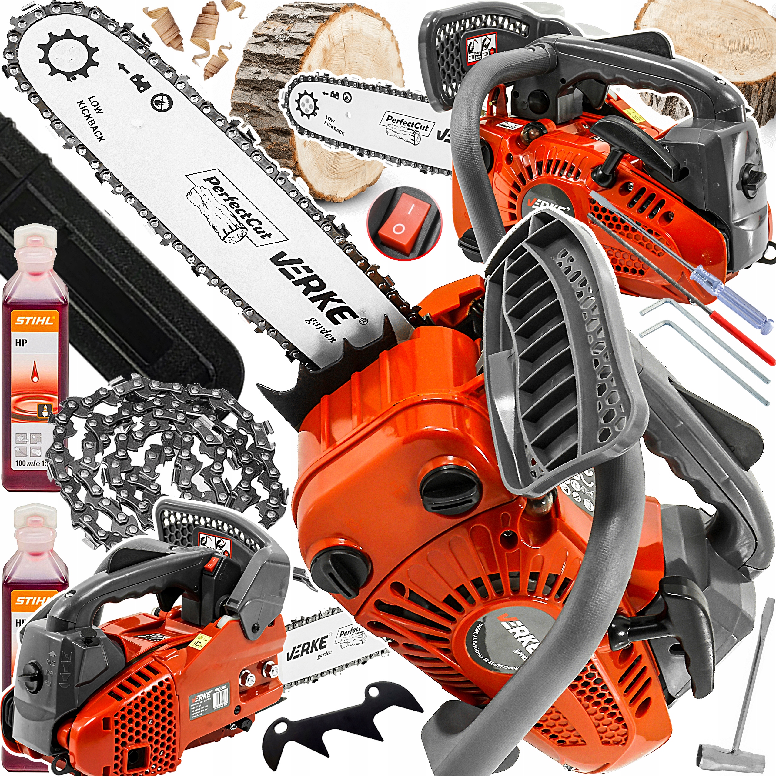 Piła Spalinowa Gałęziówka Do Cięcia Gałęzi Pilarka Łańcuchowa Zestaw Mocna!