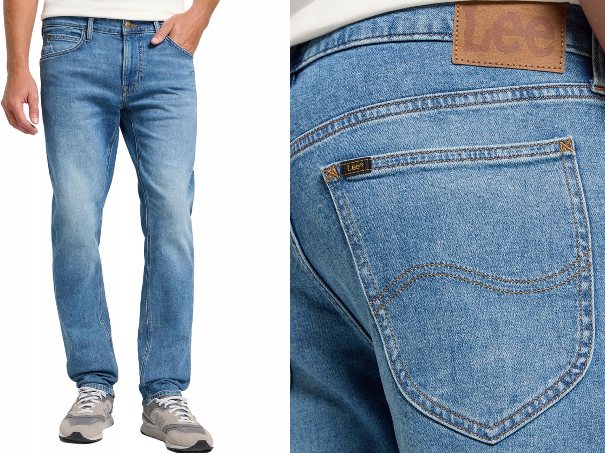 Pánské jednoduché džínové kalhoty Lee Daren Zip Fly Summer Fun W36 L32