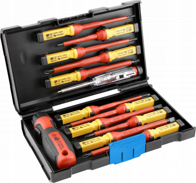 

Hogert Wkrętaki izolowane 1000V dla elektryka 13sz