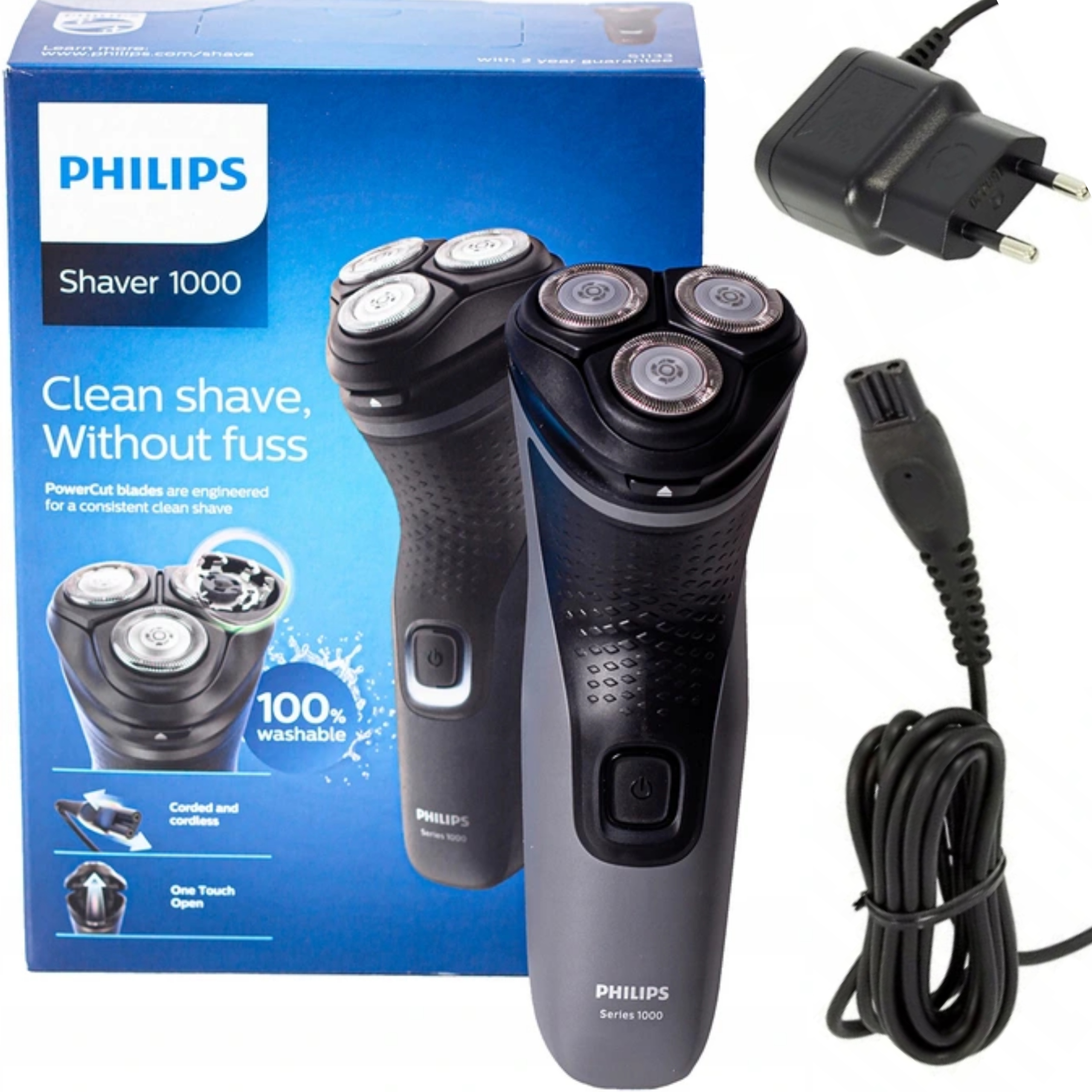 MOCNA ELEKTRYCZNA MASZYNKA MĘSKA DO GOLENIA BRODY ZAROSTU GOLARKA PHILIPS