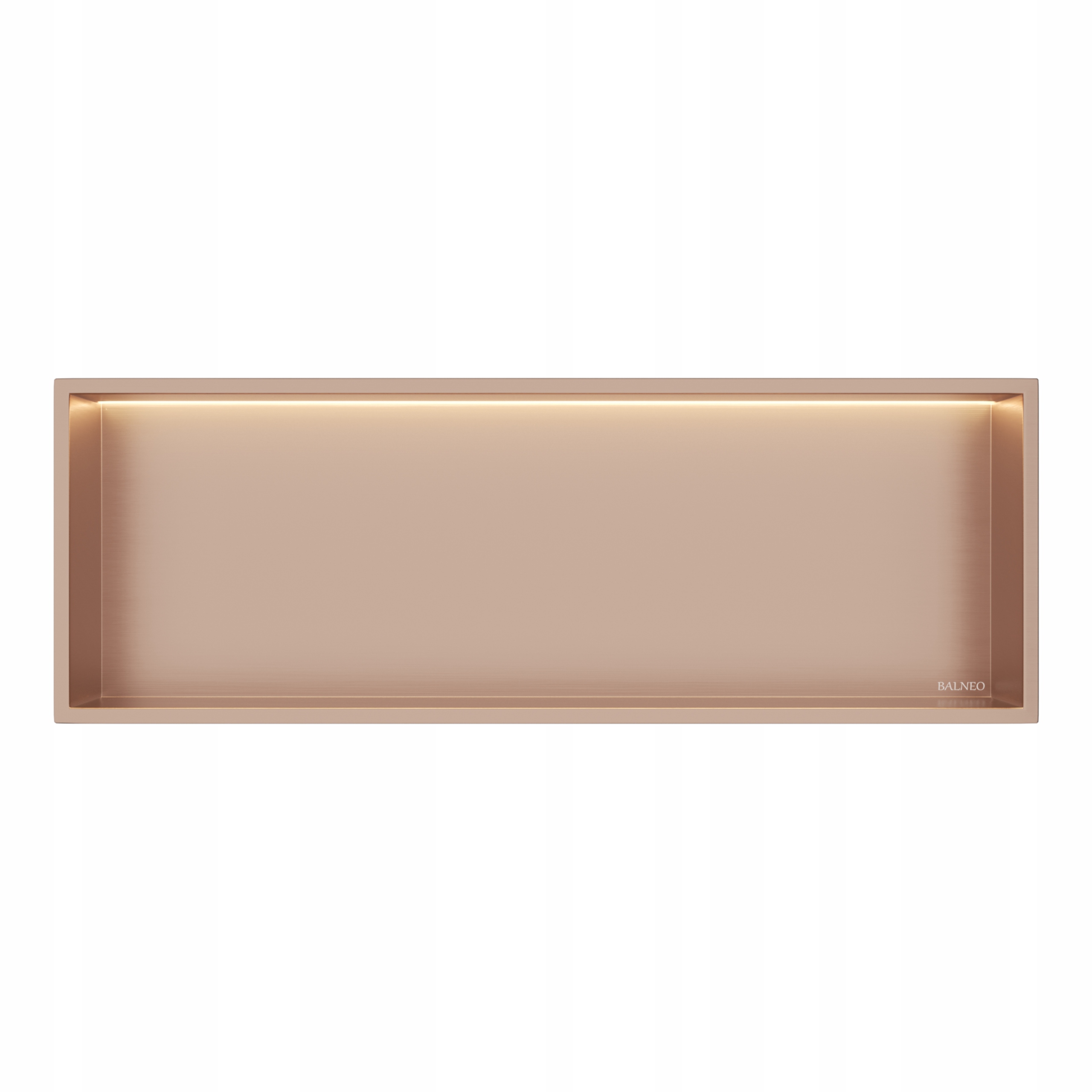 Wall-box One Oceľová Vstavaná Polica Copper S Led 30x90x10 cm