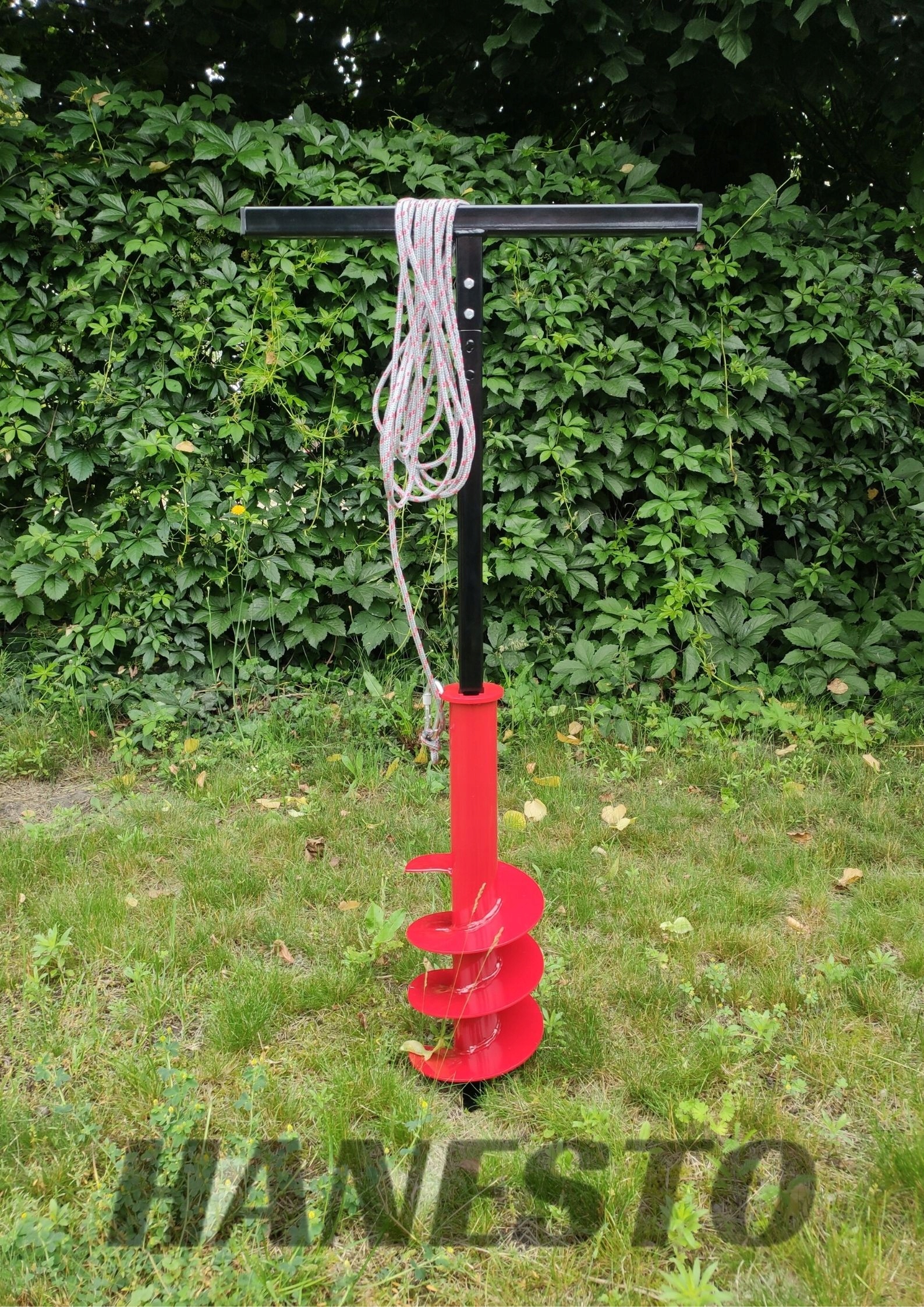 Wiertnica ręczna do studni 15m fi145mm + Szlamówka Zasilanie ręczne