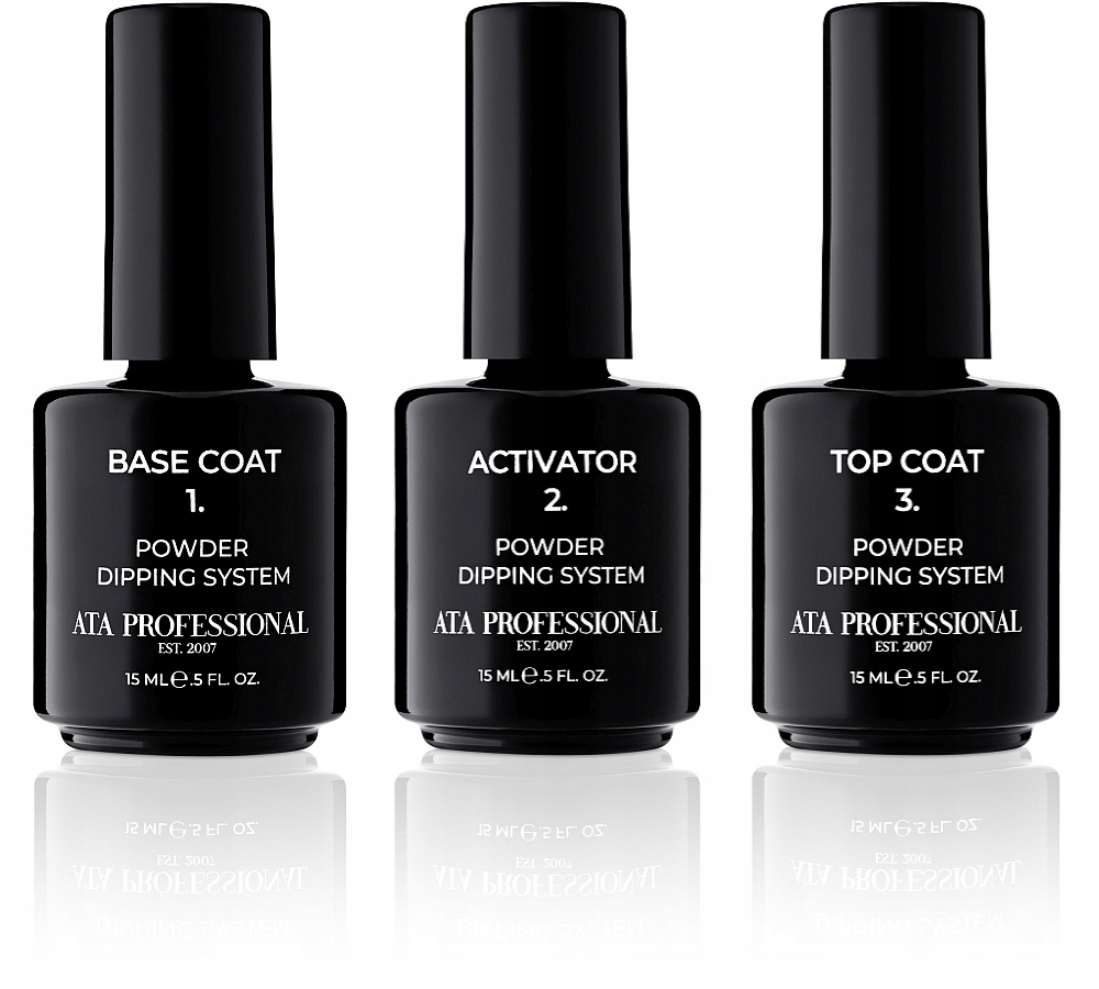 Ata Professional Sada pro titanovou manikúru Base Activator Top 3 x 15 ml