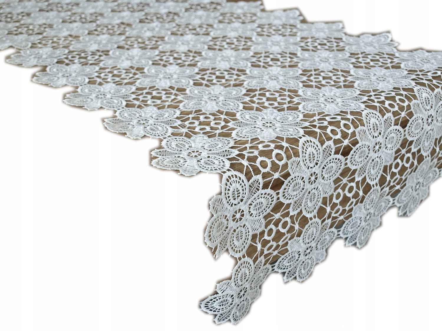 

Bieżnik 40x140 cm pełna gipiura biały