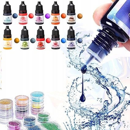 Sada na odlévání epoxidové pryskyřice epoxidová Pryskyřice Barvy Třpytky