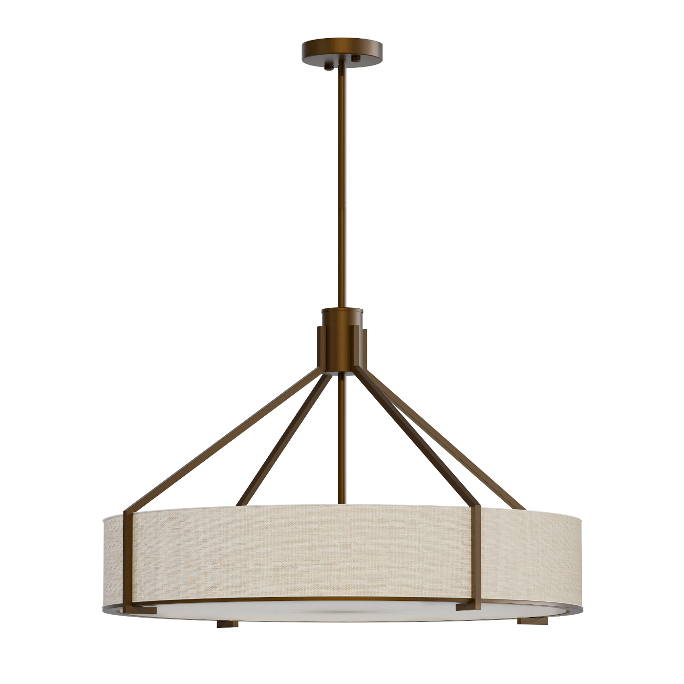 Satelitní kulatý obývací lustr Doretto Chocco 70 ve stylu New Hampton