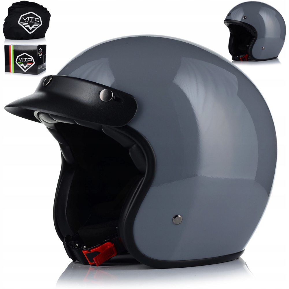 Motocyklová Prilba Otvorená Vito Nardo 1130 g. Chopper Cruiser Strieška 3XL