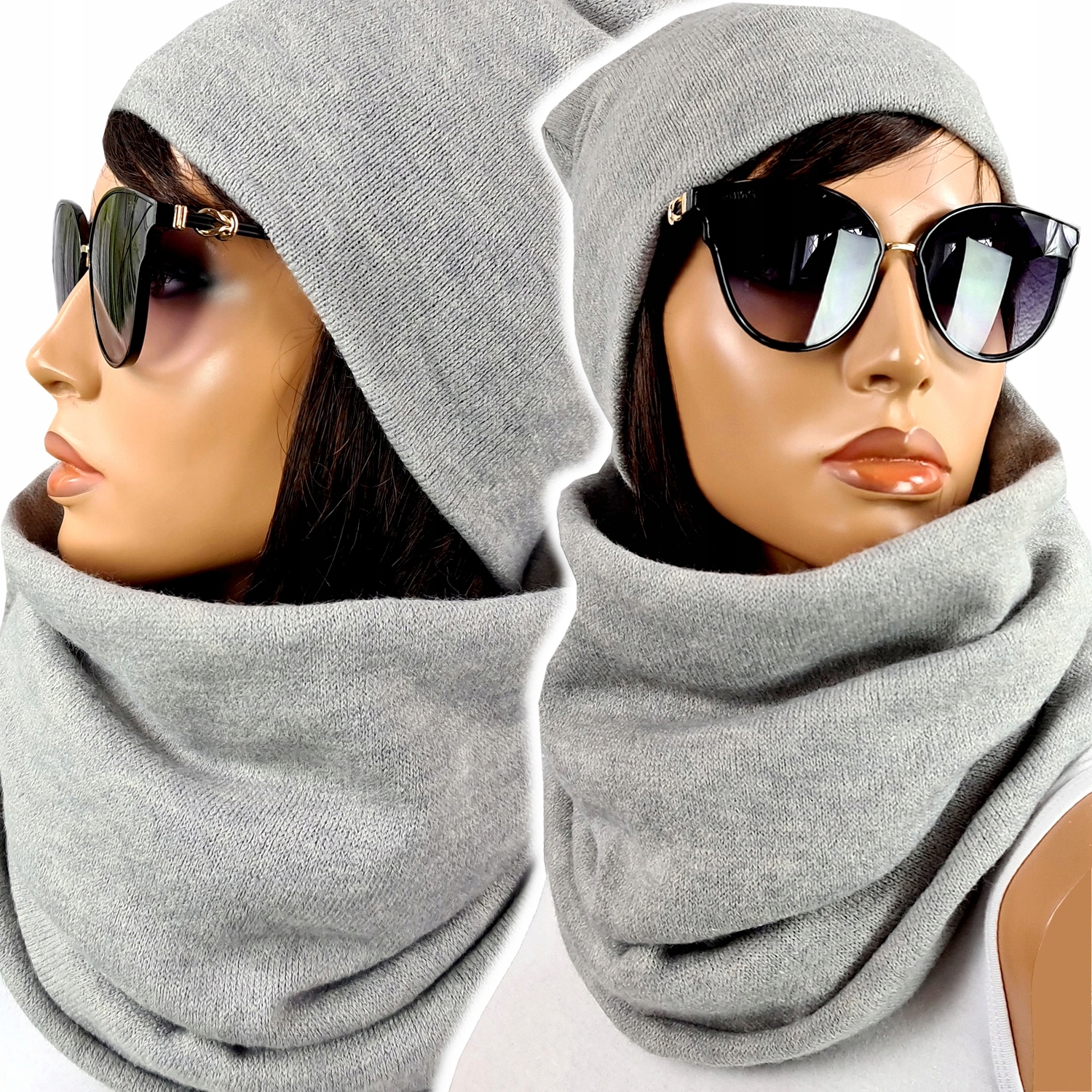 POLSKI Komplet CZAPKA + KOMIN Tunel MODNE KOLORY