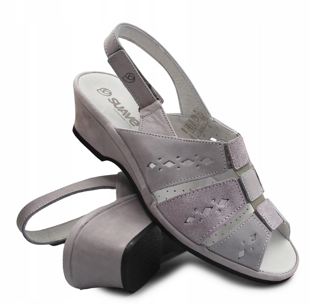 Pohodlné lehké kotníkové sandály pro seniorky na léto Suave 38