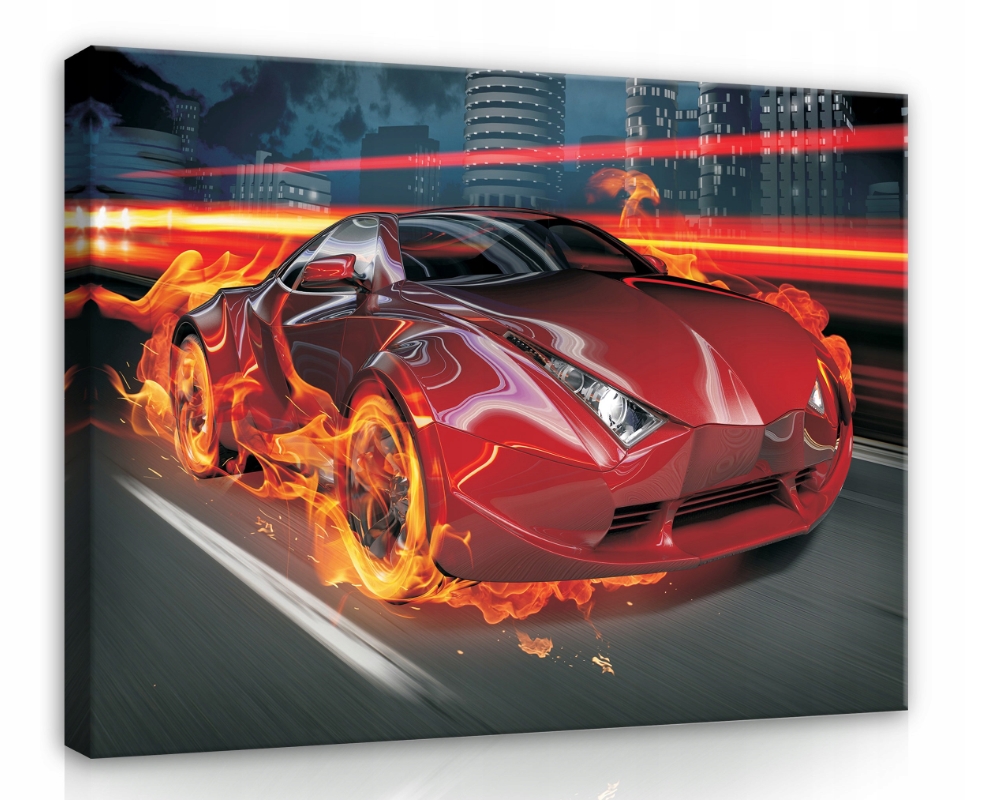 Obraz 120x80 Rychlost dynamika noc město sportovní automobil energie