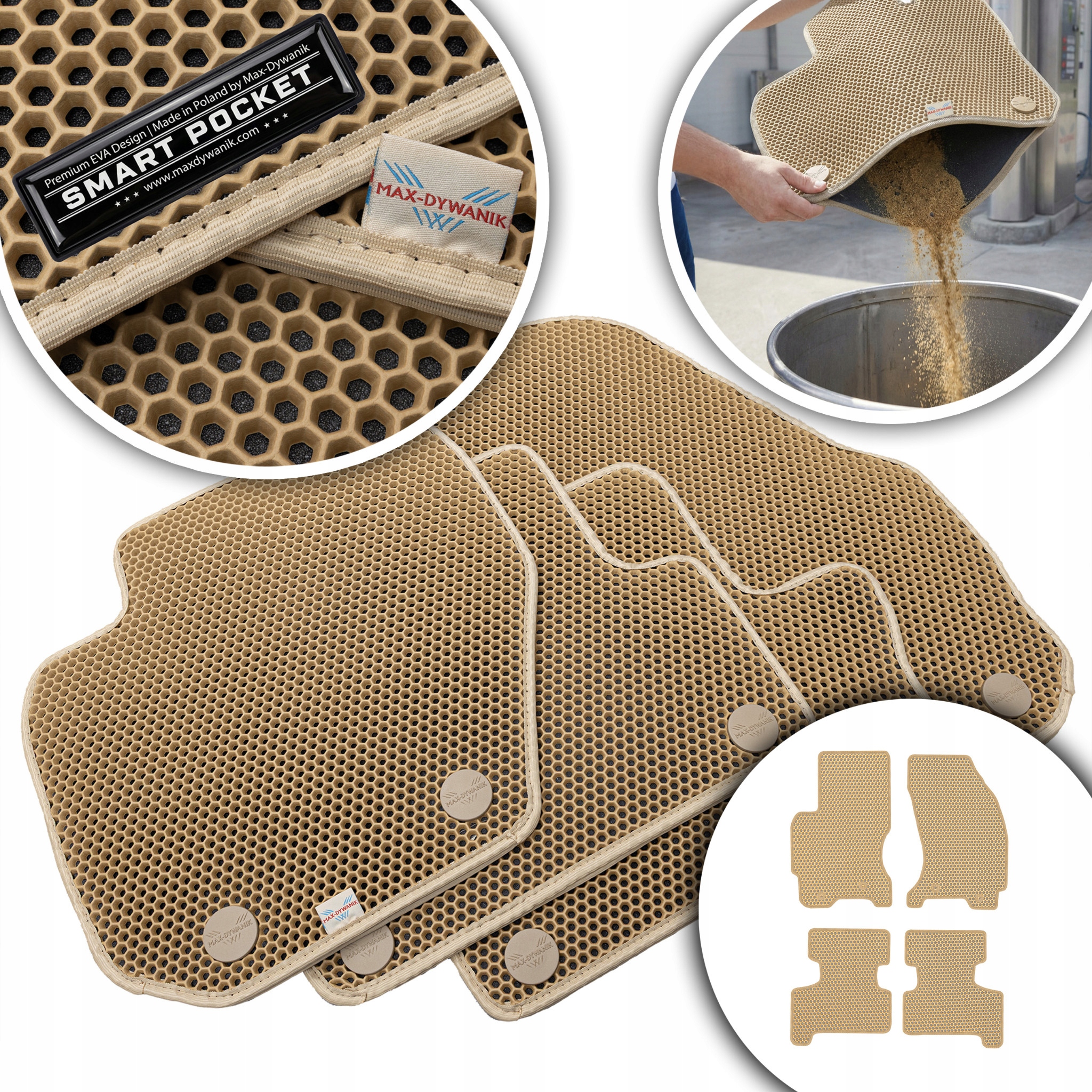Jaguar X-Type 2001-2009 Koberce Eva Smart Pocket