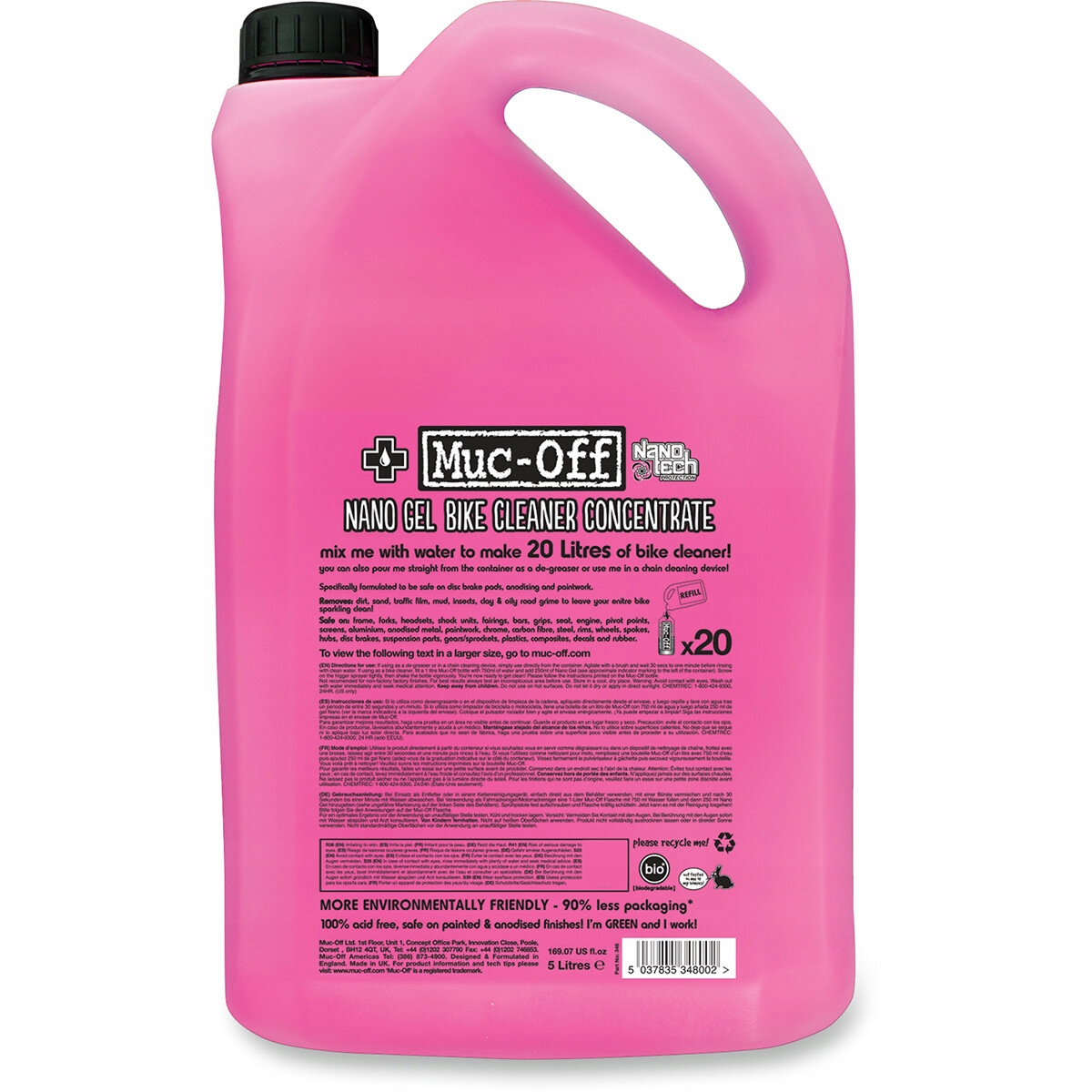 Muc-off 348 Nano Gel Bike Cleaner Concentrate 5L Poznań