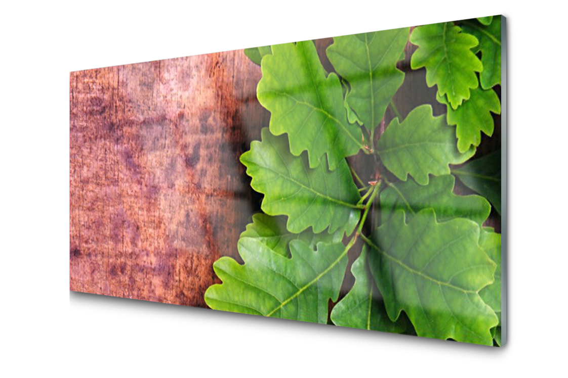 

Panel szklany dekor Szklany Liście Dąb 100x50