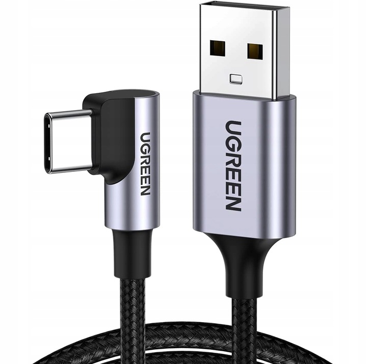 

Kabel Przewód Usb Usb-c Kątowy Ugreen 3A 2M
