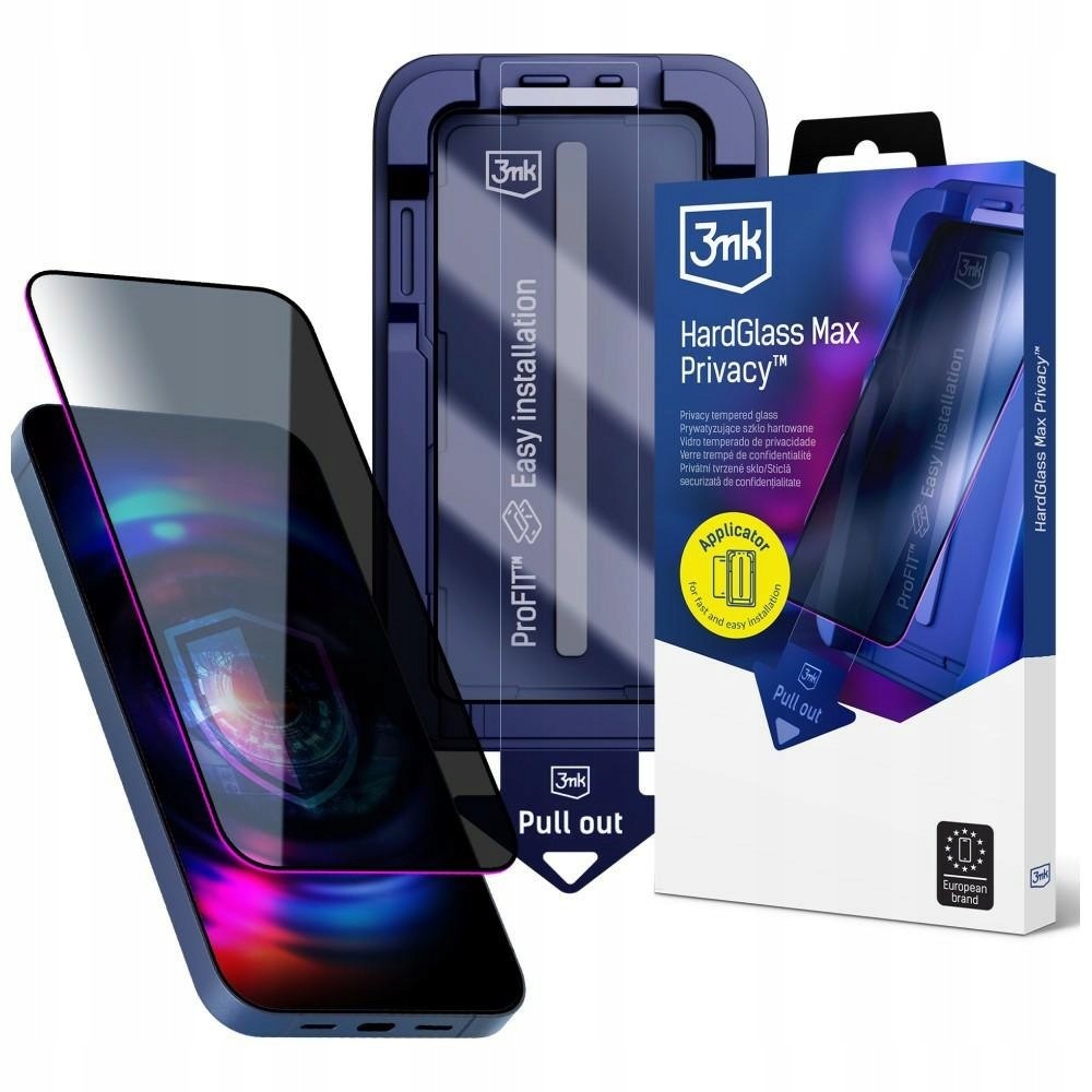 Szkło prywatyzujące 3MK HardGlass Max Privacy z aplikatorem do Samsung Gala