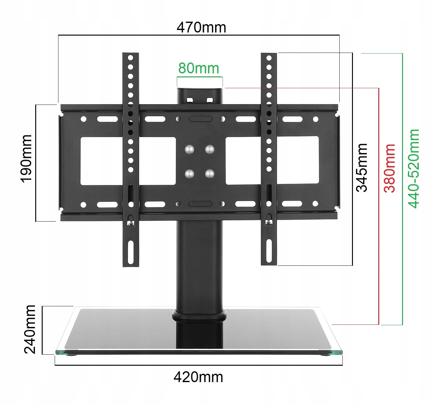 Podstawa do Telewizora Stojak TV Stopa Noga 20-48 cali Model GT-08