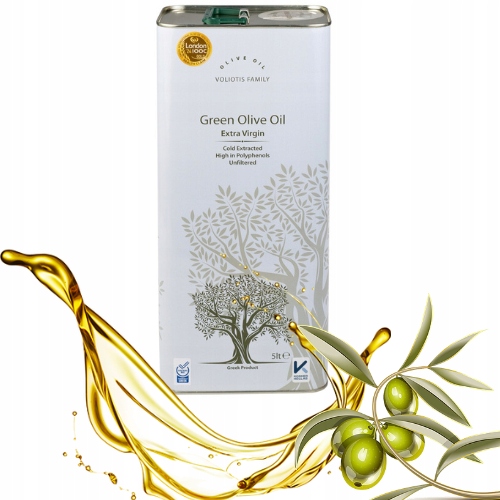 Levně Zelený Extra Panenský Olivový Olej Lisovaný Za Studena – Voliotis Family 5 L
