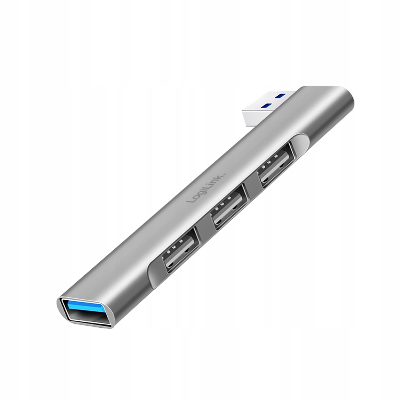 Hub USB LogiLink 4x USB-A Ultraslim 1x USB 3.0, 3x USB 2.0 Aluminiowy