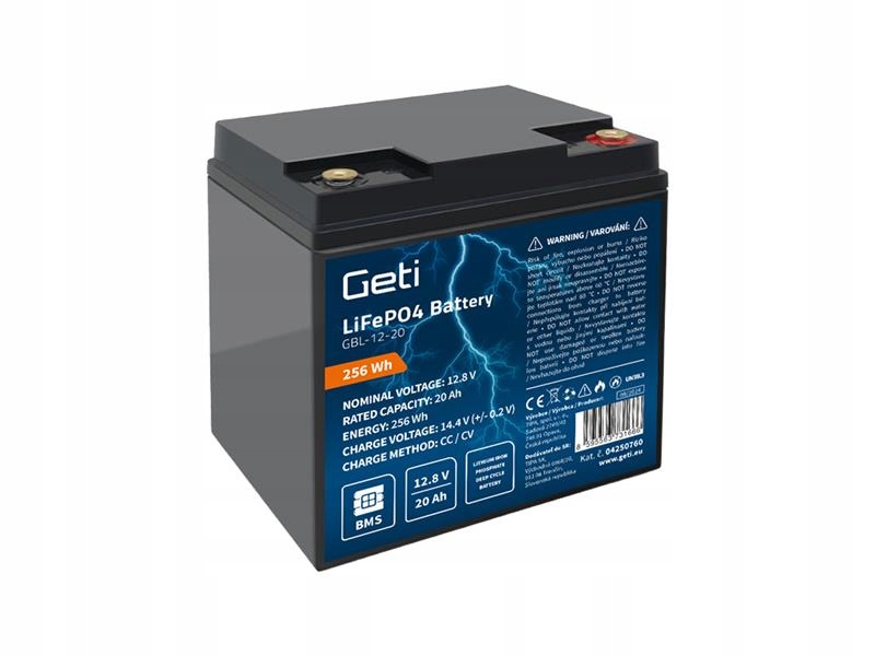 Baterie LiFePO4 12,8V 20Ah Geti GBL-12-20